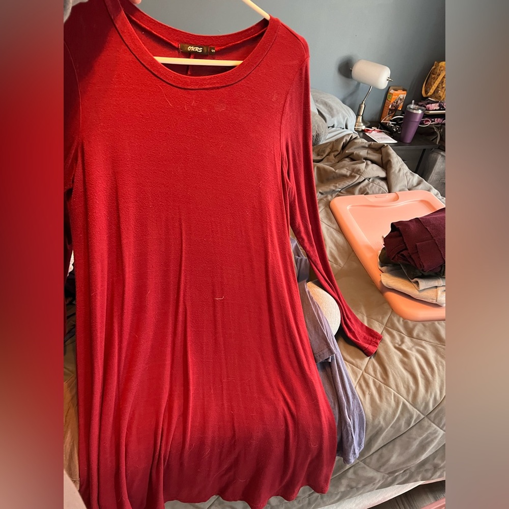 Red fall dress